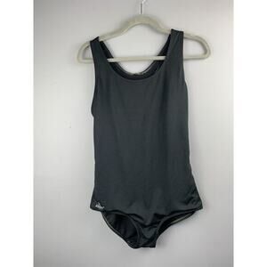 Kiefer Women's Black Athletic‎ Tank Leotard Swimsuit Racerback Size 10